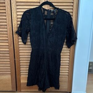 Black Lace Romper